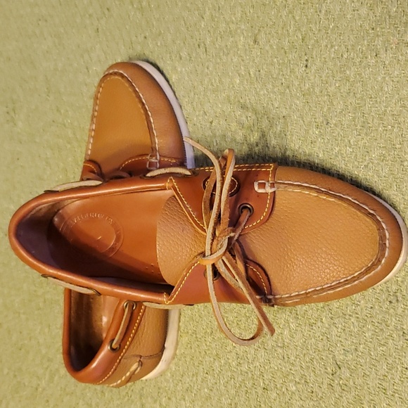 Dooney & Bourke leather deck shoes in tan sz 6 great used condition. Vintage. - Picture 5 of 11